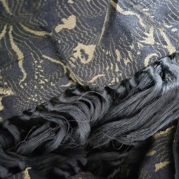 Billy Reid Jacquard Kaftan Dress Blue Long Oversized Caftan Fringe Medium Large - Picture 15 of 16